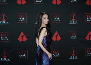 Goztola Lorent Kristina magyar tervező ruh&aacute;j&aacute;ban nyűg&ouml;zte le a francia filmes elitet a Reims-i Operah&aacute;zban