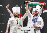 A magyar csapat harmadik helyezett lett a Bocuse d'Or lyoni döntőjén