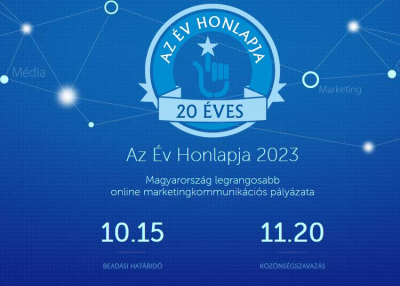 Elstartolt &rsquo;Az &Eacute;v Honlapja&rsquo; p&aacute;ly&aacute;zat