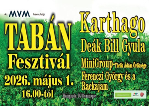Tab&aacute;n Fesztiv&aacute;l, 2026. m&aacute;jus 1.